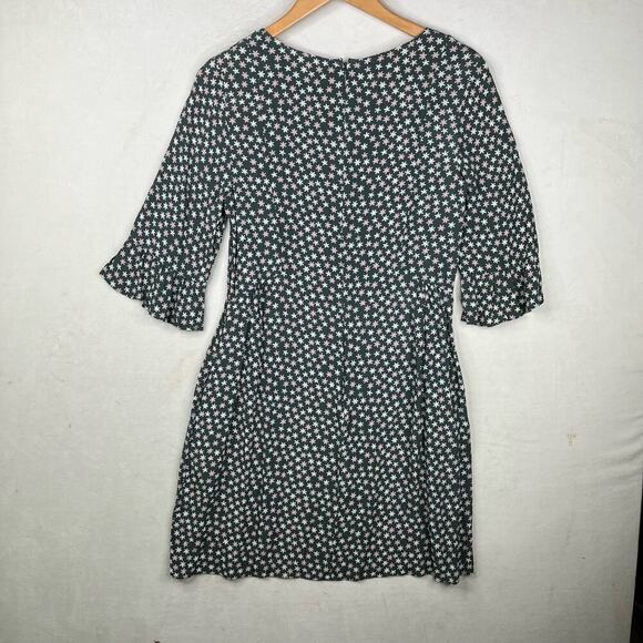 Boden Women's Green Floral Printed Hyacinth Knee Length Relaxed Fit Dress 8R - Picture 2 of 9